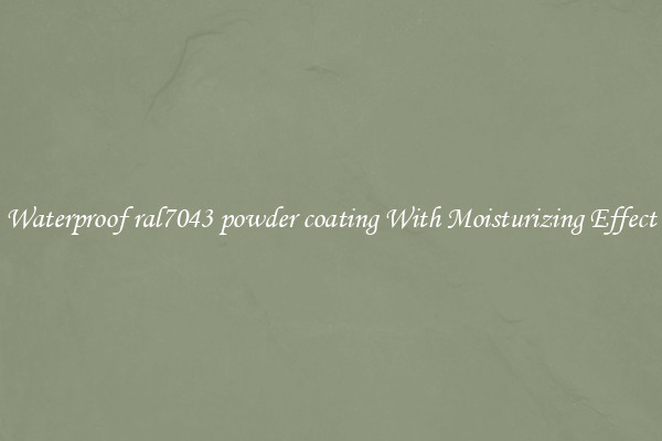 Waterproof ral7043 powder coating With Moisturizing Effect