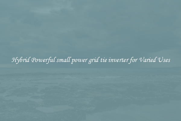 Hybrid Powerful small power grid tie inverter for Varied Uses