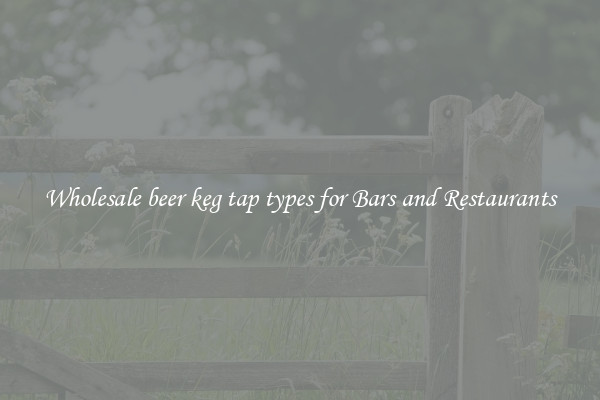 Wholesale beer keg tap types for Bars and Restaurants