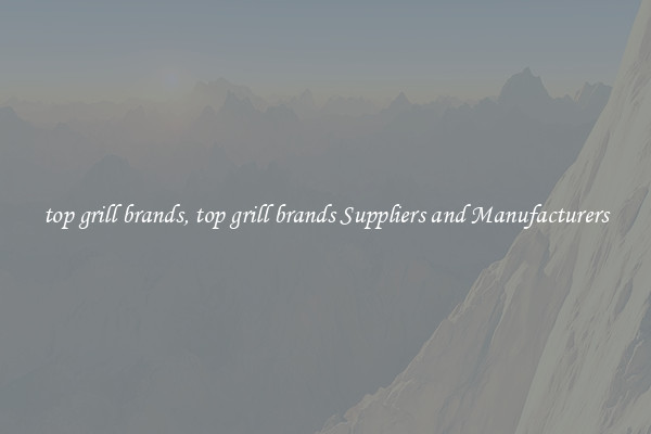 top grill brands, top grill brands Suppliers and Manufacturers
