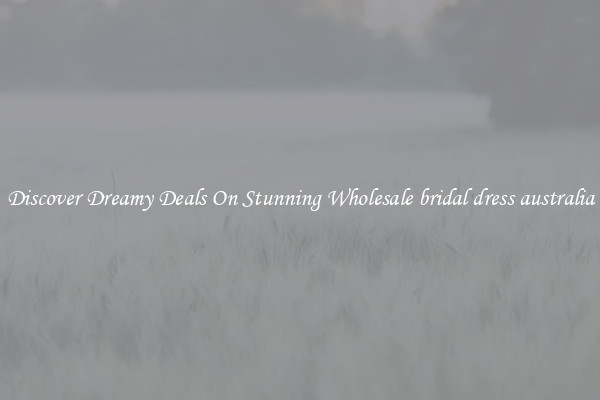 Discover Dreamy Deals On Stunning Wholesale bridal dress australia