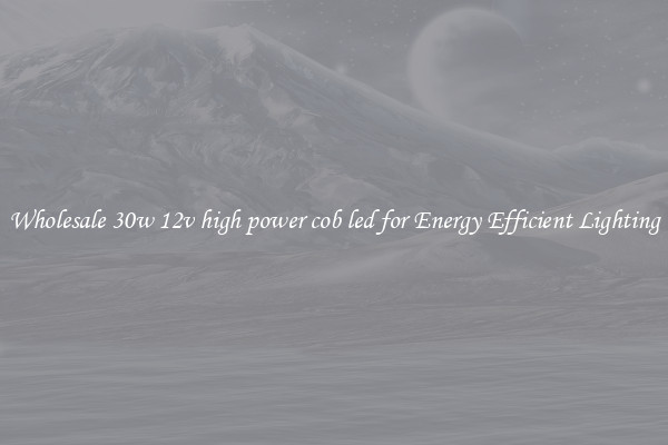 Wholesale 30w 12v high power cob led for Energy Efficient Lighting