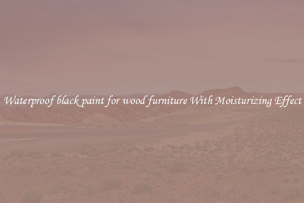 Waterproof black paint for wood furniture With Moisturizing Effect