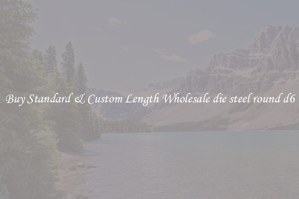 Buy Standard & Custom Length Wholesale die steel round d6