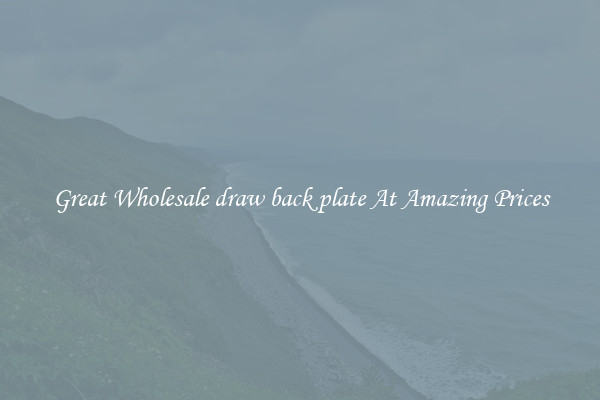 Great Wholesale draw back plate At Amazing Prices