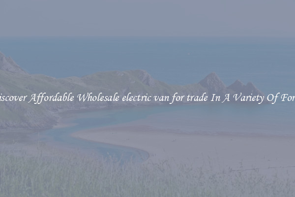 Discover Affordable Wholesale electric van for trade In A Variety Of Forms