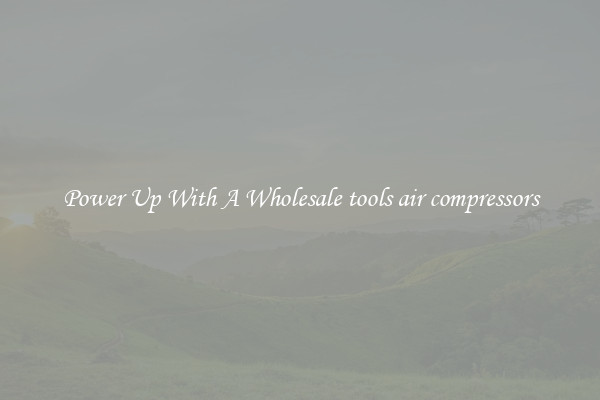 Power Up With A Wholesale tools air compressors