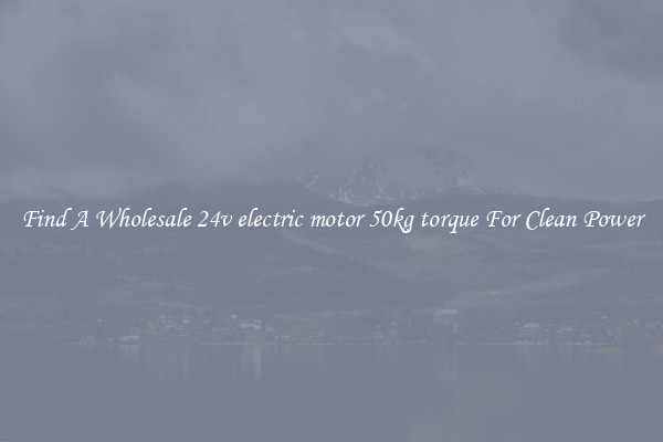 Find A Wholesale 24v electric motor 50kg torque For Clean Power