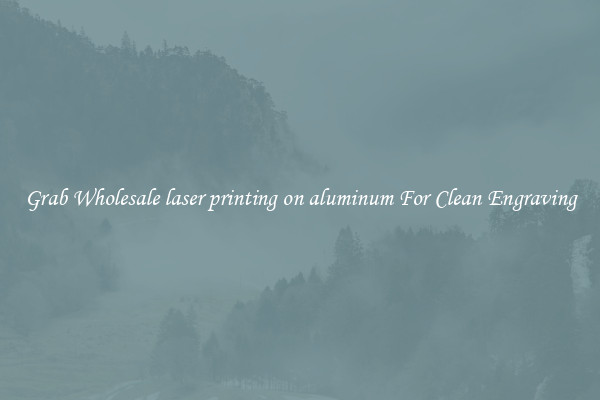 Grab Wholesale laser printing on aluminum For Clean Engraving